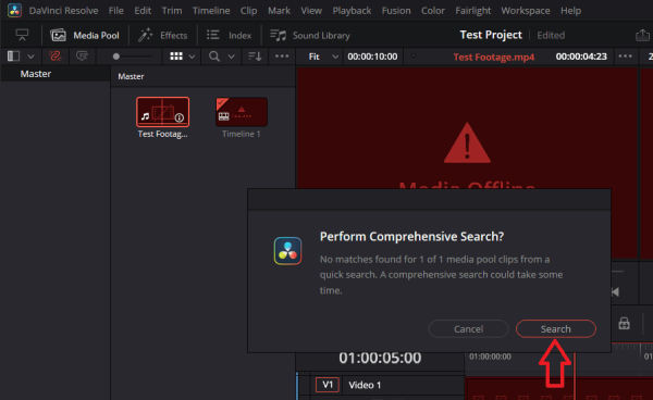 Как исправить ошибку «Media Offline» в DaVinci Resolve?