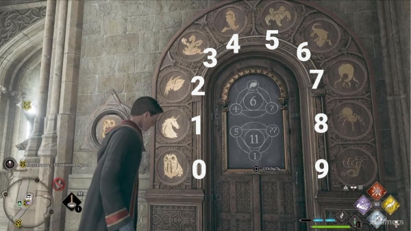 Hogwarts Legacy: загадка с дверьми с символами животных