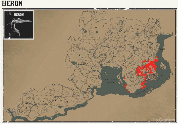 Red dead redemption 2 - животные. Карты с местами обитания