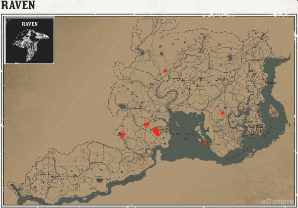 Red dead redemption 2 - животные. Карты с местами обитания