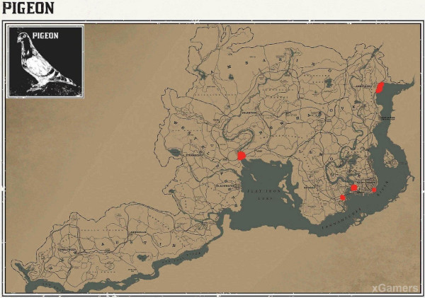 Red dead redemption 2 - животные. Карты с местами обитания