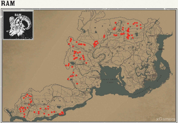 Red dead redemption 2 - животные. Карты с местами обитания