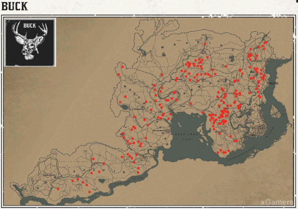 Red dead redemption 2 - животные. Карты с местами обитания