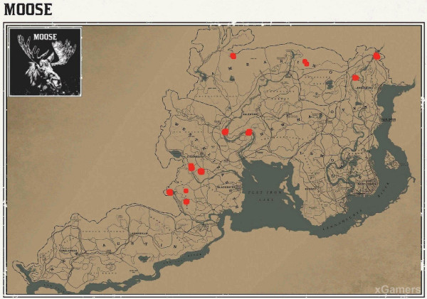 Red dead redemption 2 - животные. Карты с местами обитания