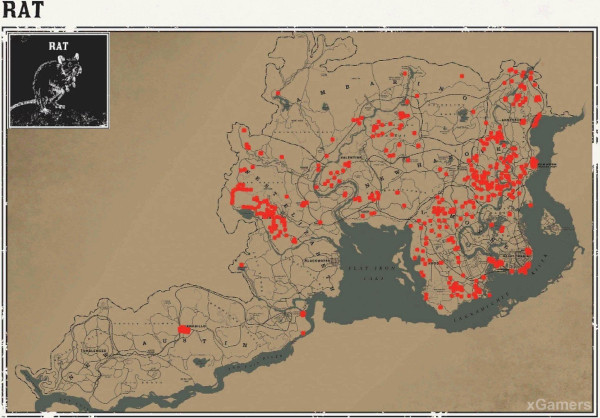 Red dead redemption 2 - животные. Карты с местами обитания